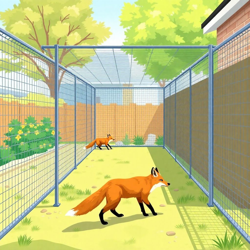Как обустроить вольер для лисы: размеры, материалы, безопасность и игры