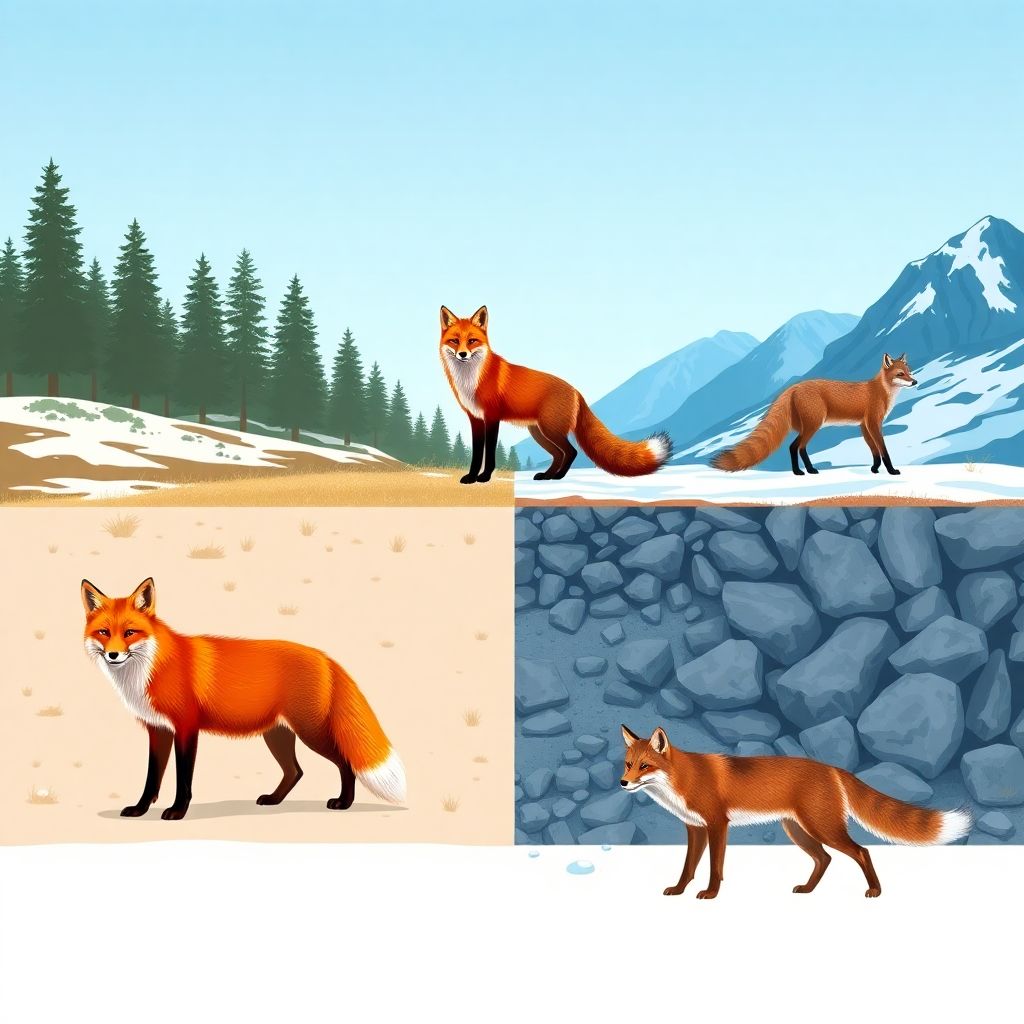 Эволюция окраса лисиц: как среда обитания влияет на цвет шерсти