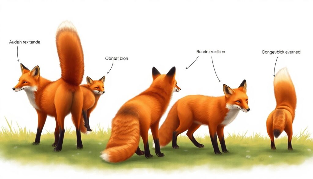 Как лисы общаются между собой: язык хвоста, мимика и звуки - иллюстрация