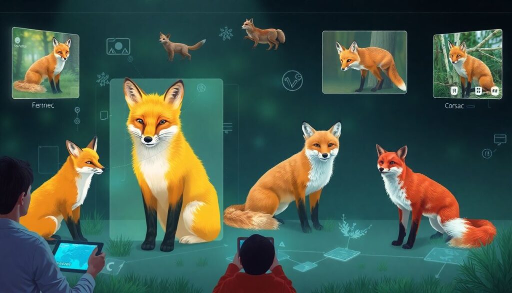 Фенек, корсак, песец и лисица обыкновенная: сравнение внешности, характера и образа жизни - иллюстрация