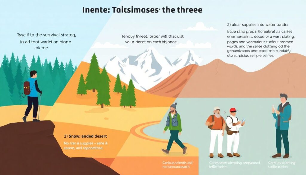 Среда обитания разных видов лисиц: лес, тундра, пустыня и горы - иллюстрация