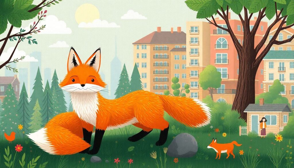 Среда обитания лис: лес, тундра, пустыня и даже города - иллюстрация