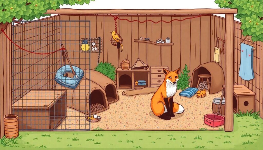 Как обустроить вольер или комнату для лисы дома: безопасность и комфорт - иллюстрация