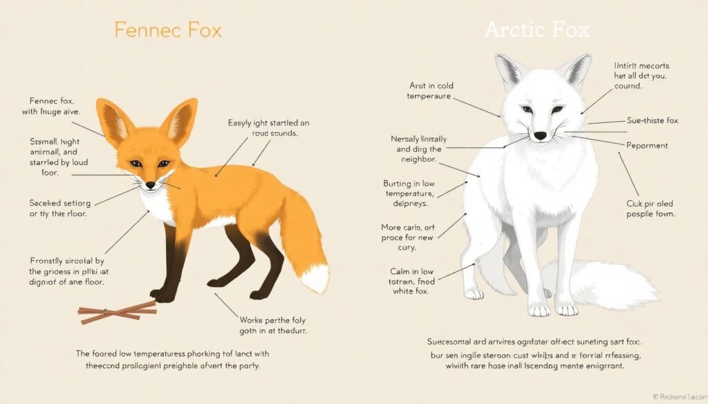 Лиса фенек, арктическая и обыкновенная: подробное сравнение внешности, поведения и условий жизни - иллюстрация