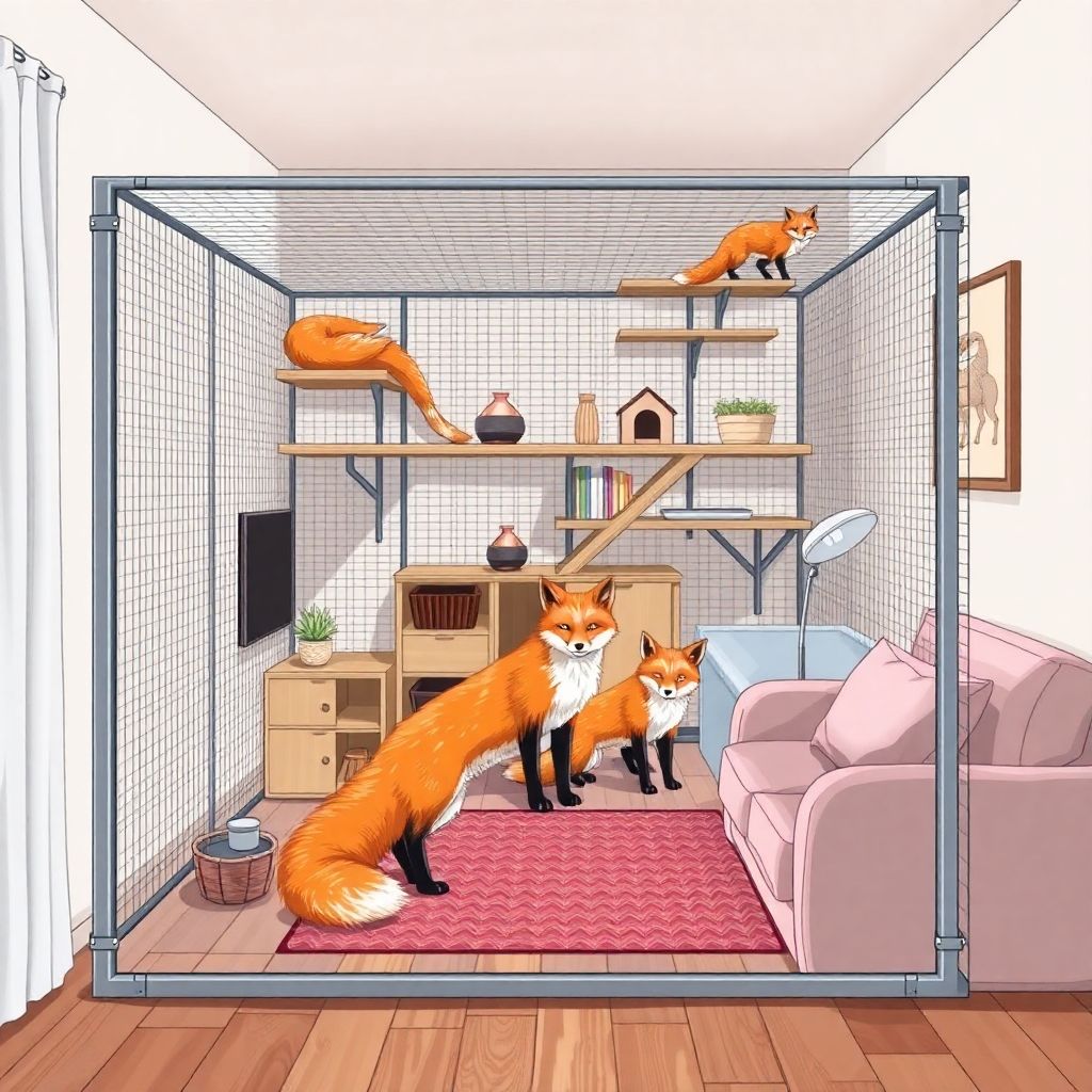 Как обустроить вольер или уголок для лисы дома: размеры, материалы и безопасность