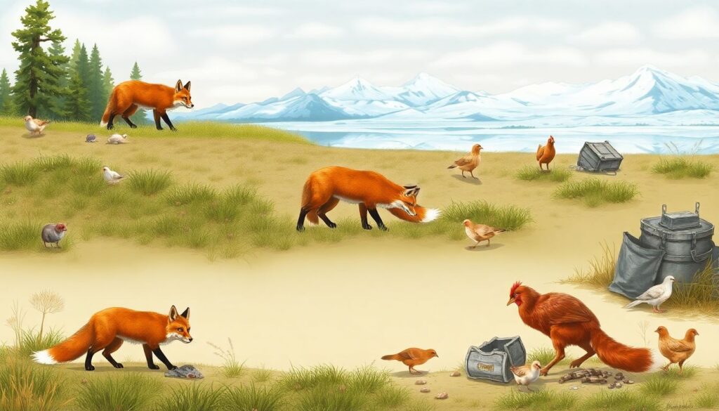 Как устроен рацион дикой лисицы: чем она питается в разные времена года - иллюстрация