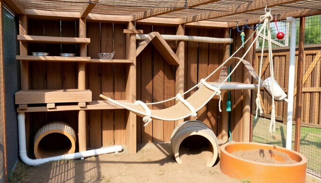 Как оборудовать безопасный и комфортный вольер для домашней лисы - иллюстрация