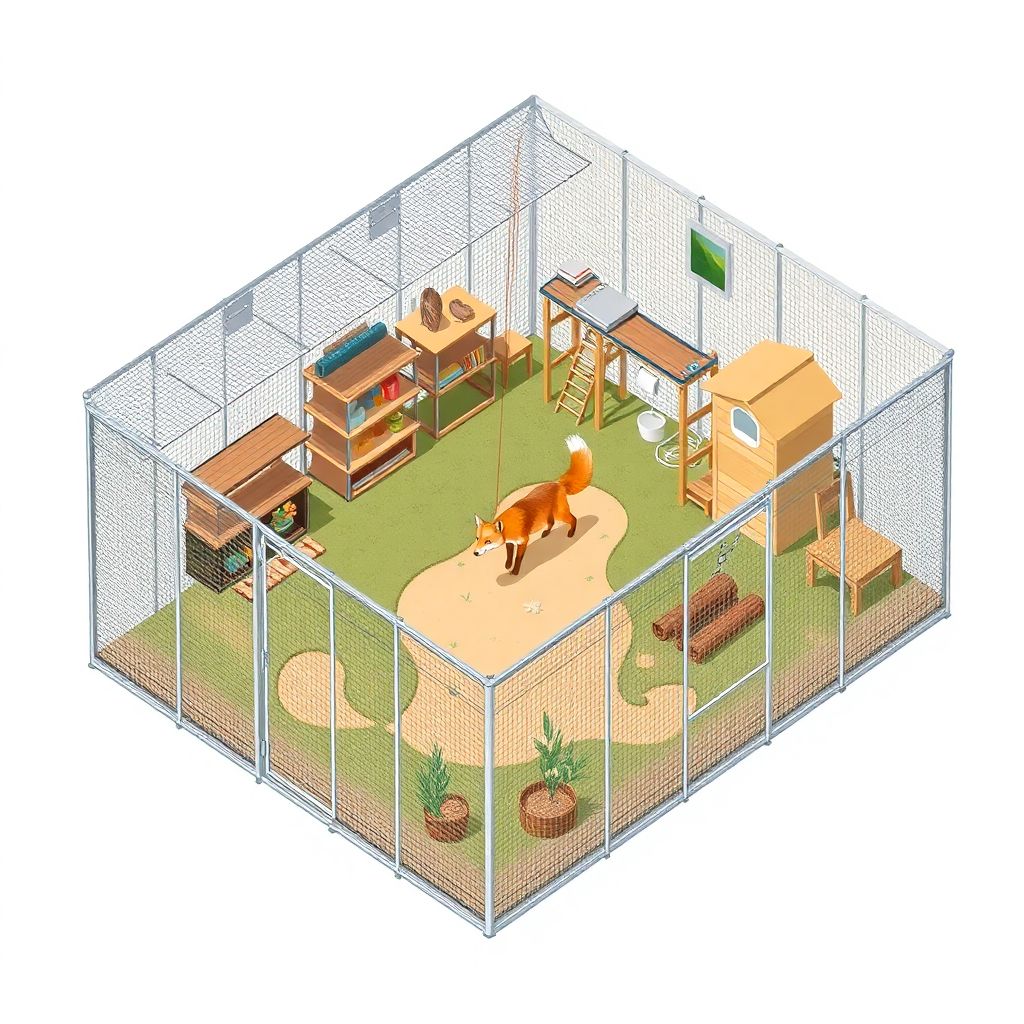Как оборудовать безопасный и комфортный вольер для домашней лисы