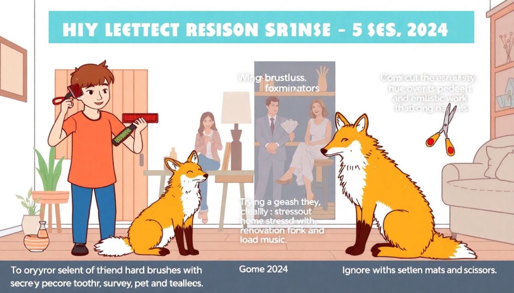 Сезонная линька и уход за шерстью лисы: советы по грумингу в домашних условиях - иллюстрация