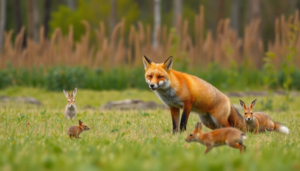 Лисы и экосистема: роль пушистых хищников в балансе природы - иллюстрация
