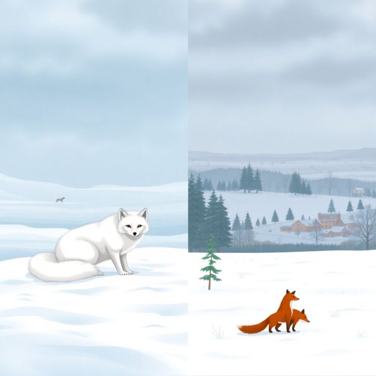 Арктическая лисица против обыкновенной: кто лучше приспособлен к зиме